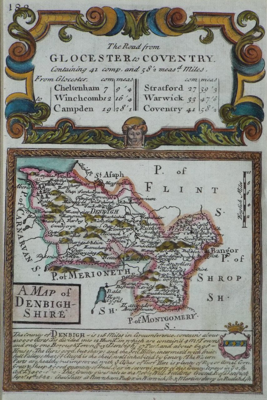 Map of Denbighshire - Owen & Bowen